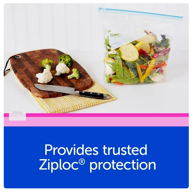 Ziploc Slider Freezer Bags, Variety Pack, 132 ct.