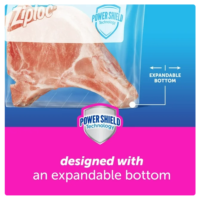 Ziploc Slider Freezer Bags, Variety Pack, 132 ct.
