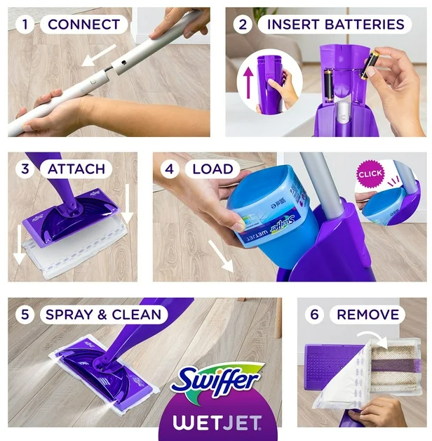 Swiffer WetJet Refill Pack, Lavender, 32 Pads + 2 Refills