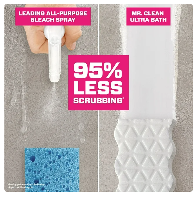 Mr. Clean Magic Eraser 2-in-1 Bathroom Cleaner Sponge, Lavender, 11 ct.
