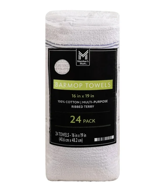 Member's Mark Cotton Bar Mop Towels, 16" x 19", 24 ct.