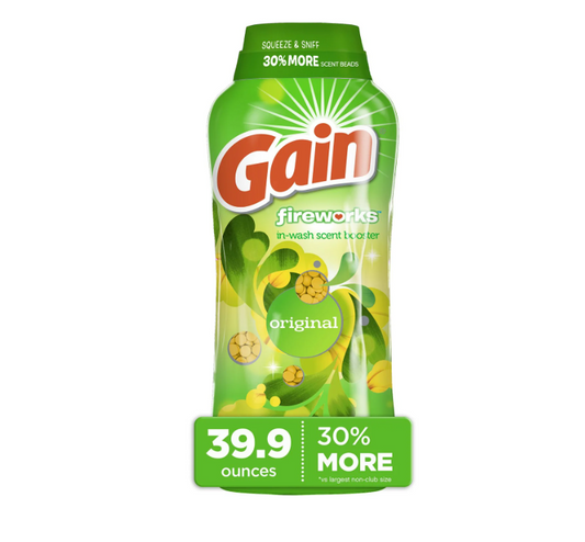 Gain Fireworks In-Wash Scent Booster Beads, Original Scent, 39.9 oz