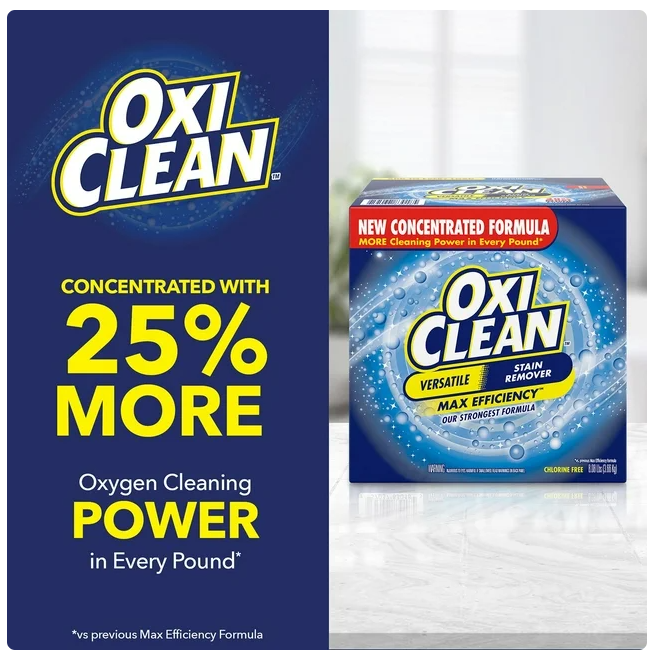 OxiClean Concentrated Max Efficiency Versatile Stain Remover Powder 8.08 lbs.