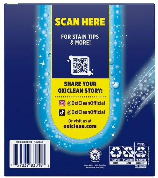 OxiClean Concentrated Max Efficiency Versatile Stain Remover Powder 8.08 lbs.