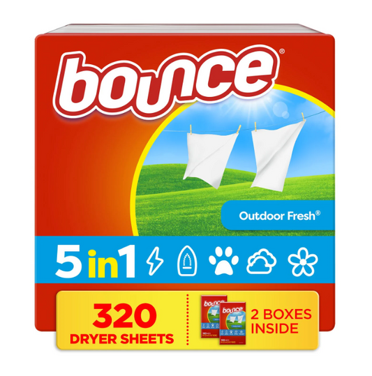 Bounce Fabric Softener Dryer Sheets, Outdoor Fresh, 320 ct.