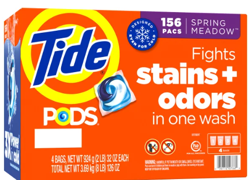 Tide Pods HE Laundry Detergent Pods, Spring Meadow, 156-count