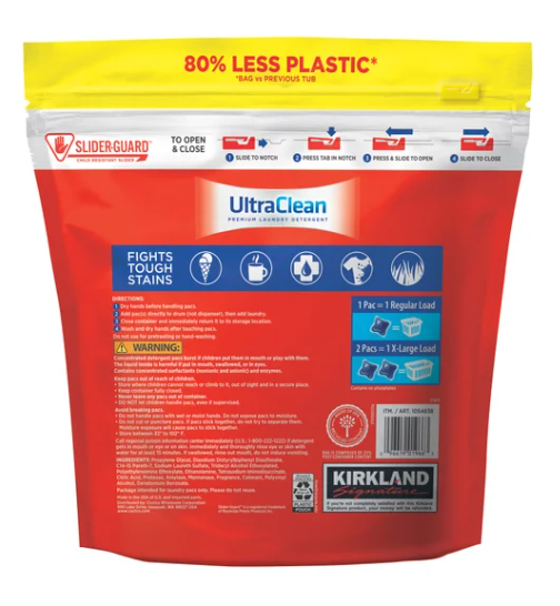 Kirkland Signature Ultra Clean HE Laundry Detergent Pacs, 152-count