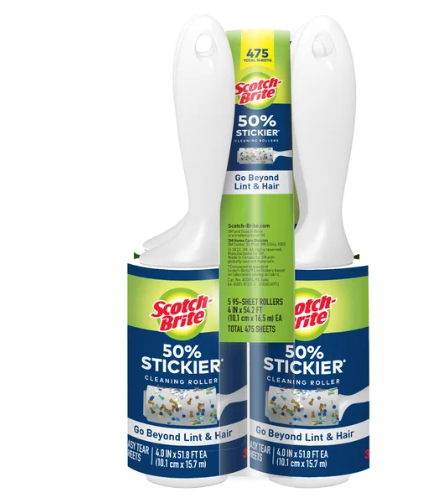 Scotch-Brite Lint Roller, 95-count, 5-pack