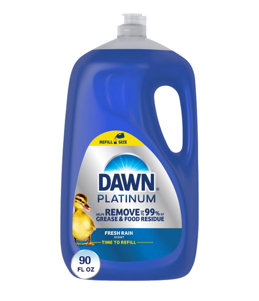 Dawn Platinum Dishwashing Liquid Dish Soap, Refreshing Rain 90 fl. oz.