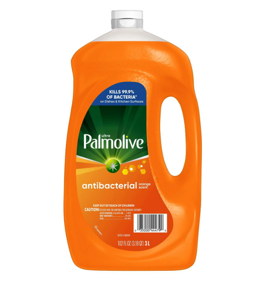 Palmolive Antibacterial Dishwashing Liquid Dish Soap, Orange 102 fl.oz.
