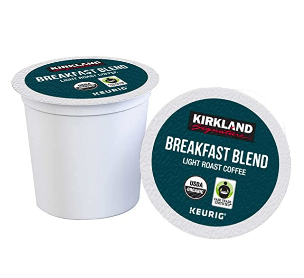 Kirkland Signature Coffee Organic Breakfast Blend K-Cup Pod, 120-count