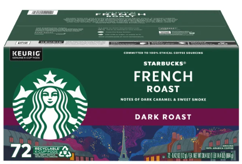 Starbucks Dark French Roast K-Cup, 72-count