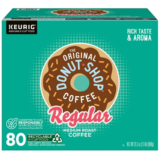 The Original Donut Shop Coffee K-Cup Pod, 80-count
