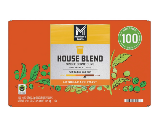 Member's Mark House Blend Roast Coffee Pods, 100 ct.