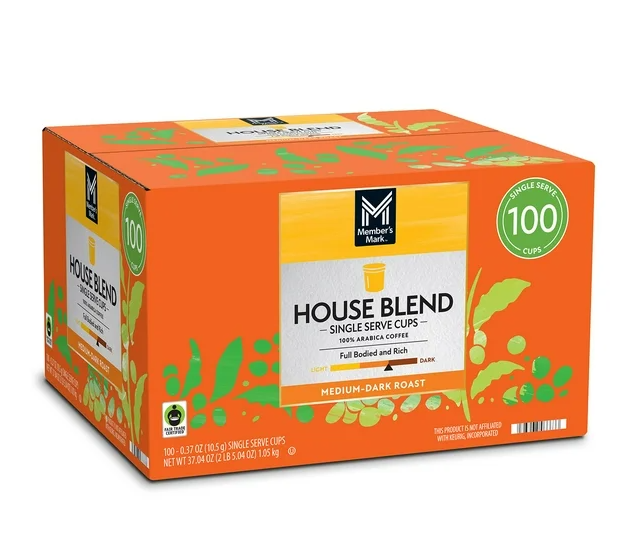 Member's Mark House Blend Roast Coffee Pods, 100 ct.